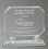 Custom Crystal Octagon Award on Clear Pedestal Base (8 1/4"), Price/piece