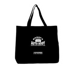 Custom Jumbo canvas tote with canvas handles, 20" W x 15" H x 5" D