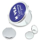 Custom Round Metal Full Color Cosmetic Pocket Mirror, 2 3/8