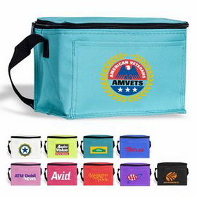 Cooler Bag, 6 Can Insulated Bag, Lunch Cooler, Travel Cooler, Picnic Cooler, Custom Logo Cooler, 8" L x 6" W x 6" H