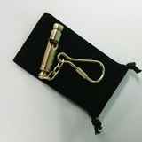 Custom Unique Vintage Brass Whistle Key Chain, 1 3/4