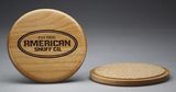 Made In USA - Custom 4 round wood coaster, 4