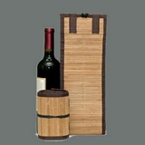 Custom Bamboo Wine Bag for single bottle (Screen printed)