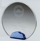 Custom Large Jeweled Halo Optical Crystal Award, 6 3/4