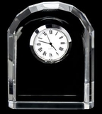 Custom Mini Designer Crystal Arch Clock, 2 7/8