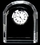Custom Mini Designer Crystal Arch Clock, 2 7/8" W X 3 3/4" H X 7/8" D, Price/piece