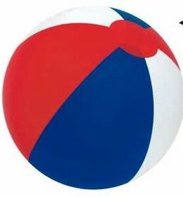 Custom 16" Inflatable Alternating Red/White & Blue Beach Ball
