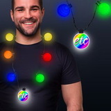 Custom LED Ball Medallion Necklaces - Variety of Colors