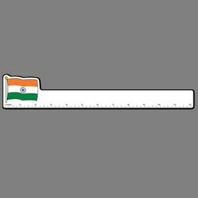 12" Ruler W/ Full Color Flag of India