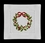 Blank 6"x6" Christmas Wreath Coaster Napkins w/Classic Hemstitch Border, Price/piece