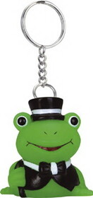 Blank Rubber High Society Frog Keychain