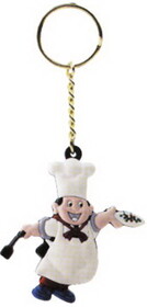 Custom 2-D Culinary Cutie Rubber Keychain