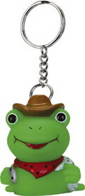 Blank Rubber Cowboy Frog Keychain