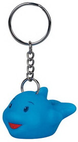 Custom Rubber Dolphin Keychain