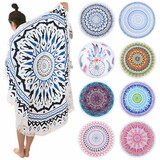 Custom Full Color Microfiber Round Beach Blanket