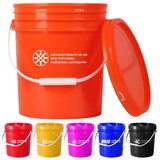 Custom 5 Gallon Round Plastic Seal Bucket With Handle