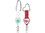 Custom Heart Carabiner Strap 2 Reel, 1.20" W x 6.75" H x 0.43" D, Price/piece