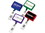 Custom Color Chrome Rectangle Badge Reel (Label), 1.75" W x 3.5" H x 0.4" D, Price/piece