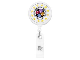 Custom Star Spinner Badge Reel (LABEL), 1.5" W x 3.5" H x 0.4" D