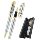 Custom Pensline CC-41-GOLD SET CC Executive Pen Set Ballpoint & Rollerball