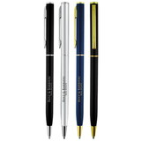 Custom Pensline I-100S Berkley Ballpoint Pen With Chrome Trim (Silver Tone)