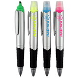 Custom Pensline I-33S Madison Highlighter/Pen Combination W/ Silver Barrel