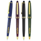 Custom Pensline P-01 Bates Retractable Ballpoint Pen With Gold Trim