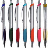 Custom Pensline QU-10S Maxim S Ballpoint Pen With Colored Rubber Grip