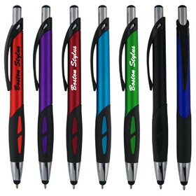 Custom Pensline ST-62M Boston Metallic Click Stylus Pen