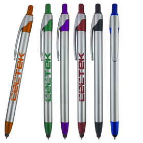 Custom Pensline ST-66S Slim Jen Stylus Silver Pen