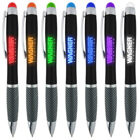 Custom Pensline STL-30 Logo Light Up Illuminated Stylus Pen Colored