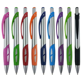 Custom Pensline T-62S Boston S Ballpoint Pen With Colored Rubber Grip