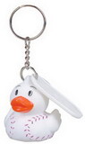 Blank Rubber Baseball Duck Keychain