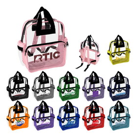 Custom Admart B-5469 Rainbow Clear Vinyl Zippered Backpack