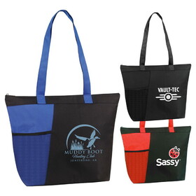 Custom Admart B-6231 Poly Zipper Tote Bag