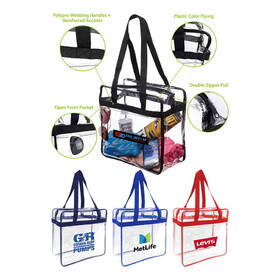 Custom Admart B-6239 Stadium Clear PVC Zipper Tote Bag