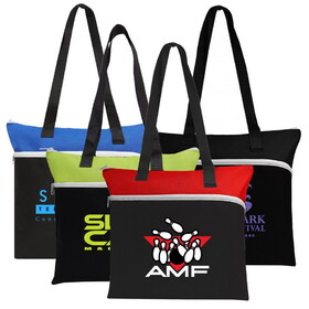 Custom Admart B-6243 Poly Large Zipper Tote Bag