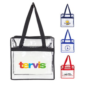 Custom Admart B-6247 Clear Zippered Tote Bag