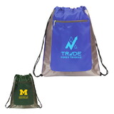 Custom Admart B-6414 Poly Heavy Duty Drawstring Backpack