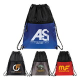 Custom Admart B-6417 Poly Nylon Drawstring Backpack