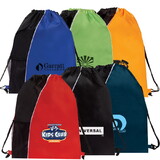 Custom Admart B-6432 Poly Colorblock Drawstring Backpack