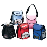 Custom B-6511 Cooler Bag, Heavy Insulation, Top Flap Zipper Pocket, Bottom Zipper Opening For Drinks