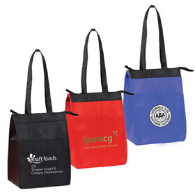 Custom Admart B-6527 Non-Woven Insulated Zippered Lunch Tote