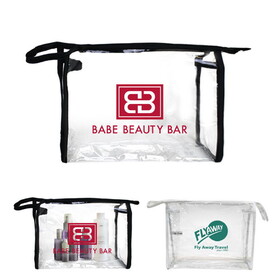 Custom Admart B-6705 Clear Cosmetic Zippered Bag