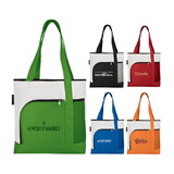 Custom Admart B-7238 Two Tone Large Capacity Shopping Tote