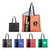 Custom Admart B-7283 Cross Hatch Non-Woven Pocket Tote Bag