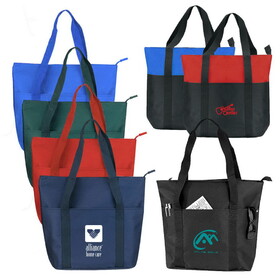 Custom Admart B-8225 Poly Zipper Tote Bag