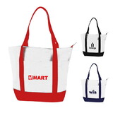 Custom Admart B-8254 Poly Multi Pocket Zipper Tote Bag