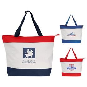 Custom Admart B-8261 Poly Zipper Tote Bag