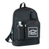 Custom B-8411 Double Zippered Main Compartment, Bottle Holder and Coin Pack 600D Polyester w/Heavy Vinyl Backing